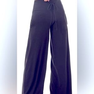 Navy Blue Comfy High Waisted Drawstring Full Leg Lounge / Yoga / Pajama Pants